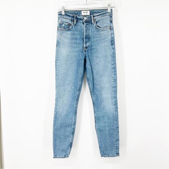 Agolde Nico High Rise Button Fly Slim Jeans - Picture 1 of 8